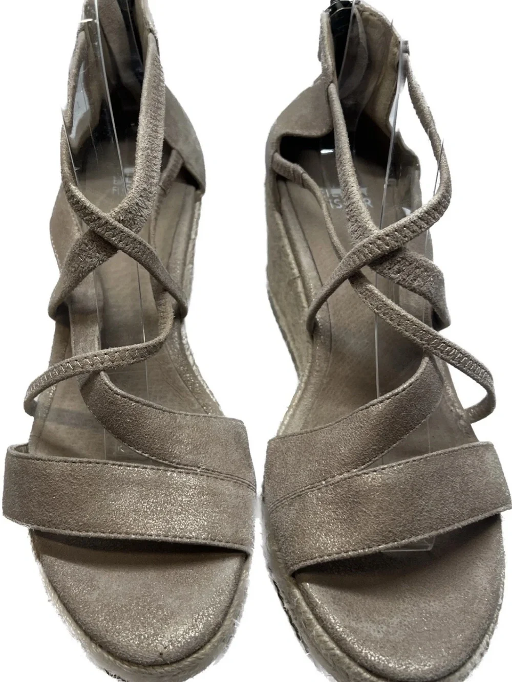 Eileen Fisher Wanda Strappy Wedge Espadrille Sandal, Sand, Size 8